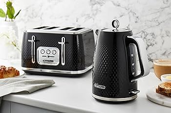 Swan Elegance Kitchen Set, 1.7L Kettle & 4 Slice Toaster